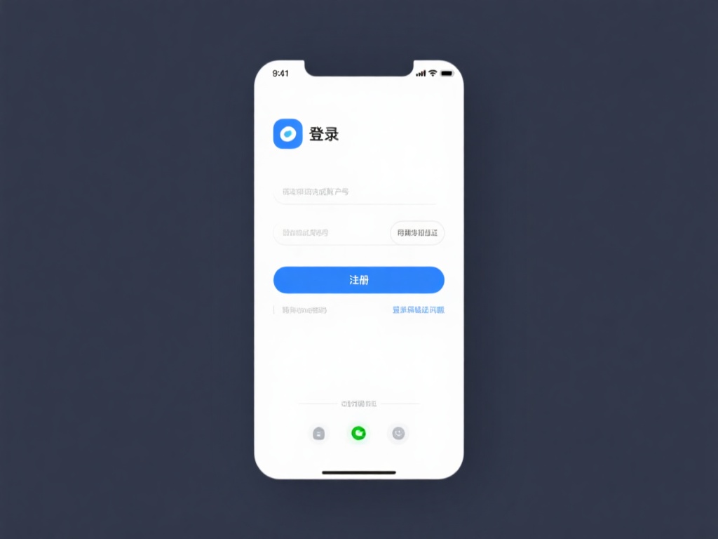安装好应用后，打开界面会提示用户进行登录或注册。如