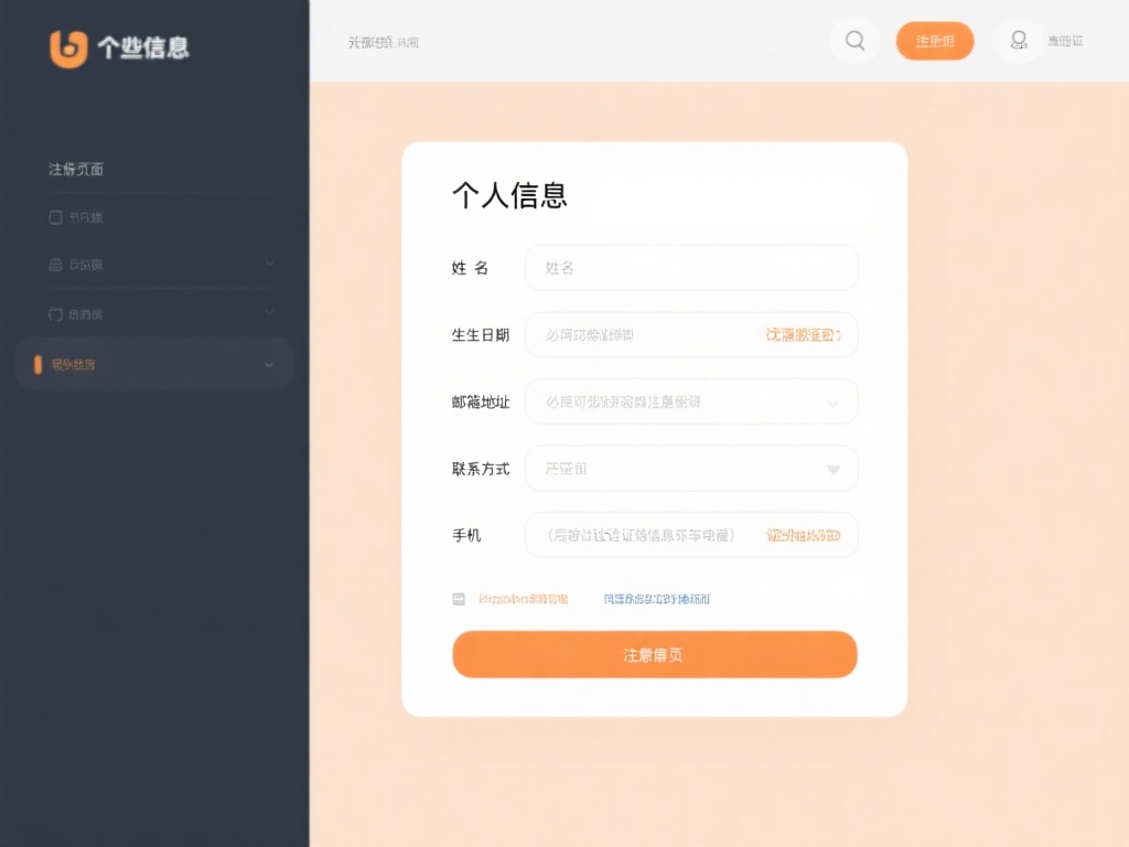 填写个人信息
在注册页面，你需要提供一些基本信息