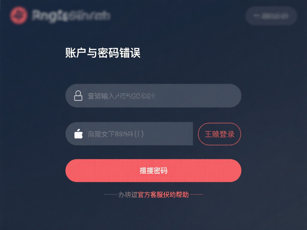 账户或密码错误
如果你在登录时提示账户或密码错误